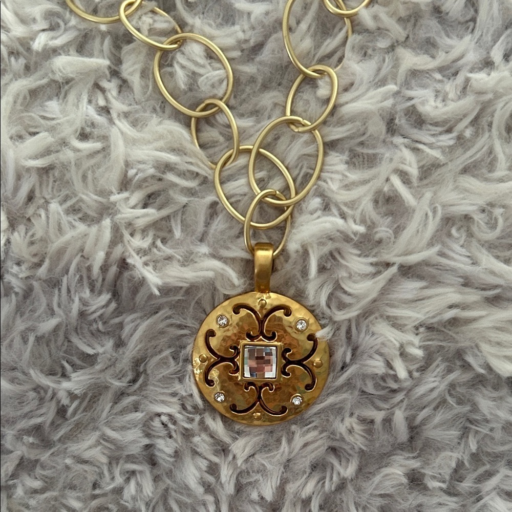 Brighton Versailles Reversible Gold Pendant Please look at both sides($128)